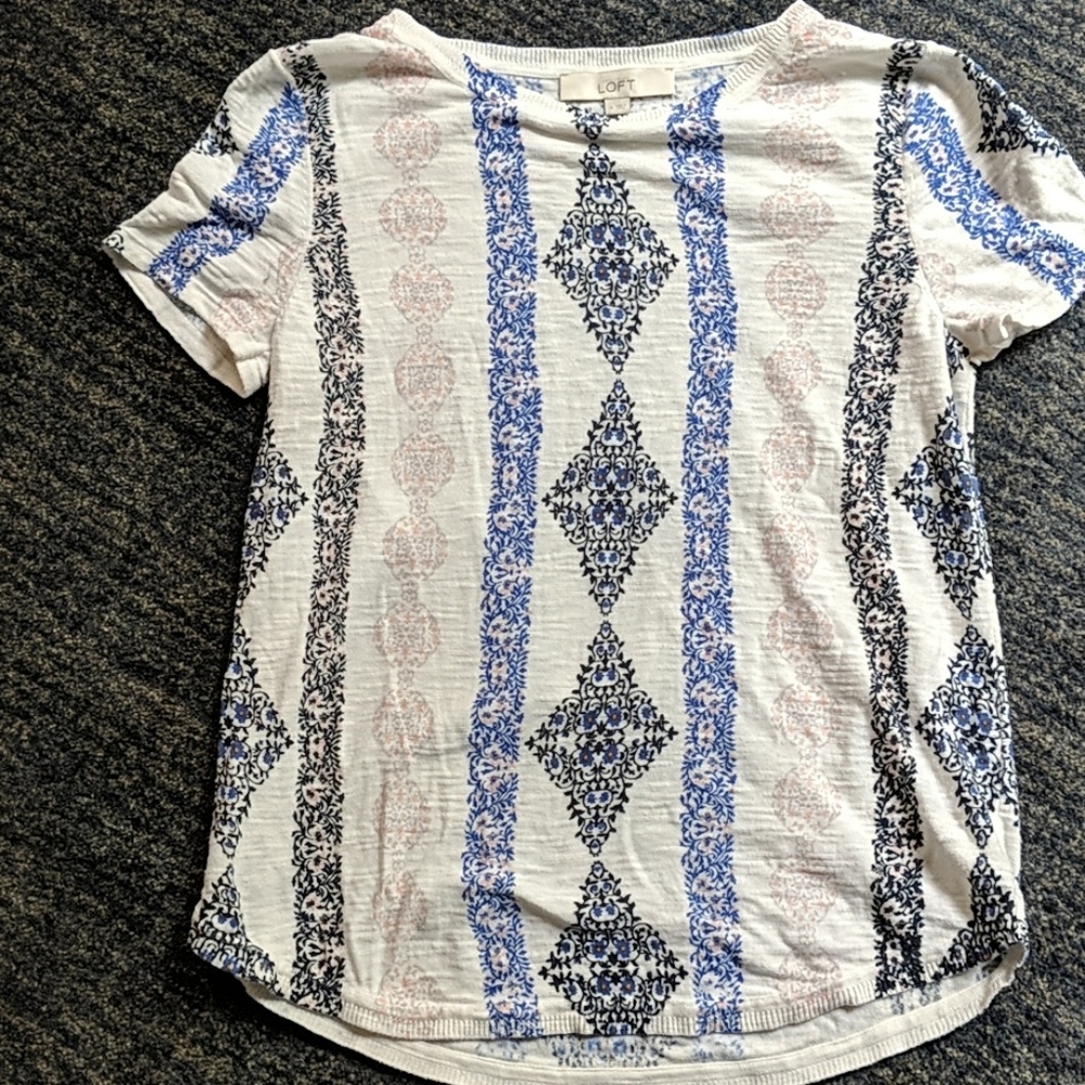 Short sleeve cotton Loft sweater